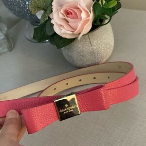 Kate spade ♠️ pink bow leather belt